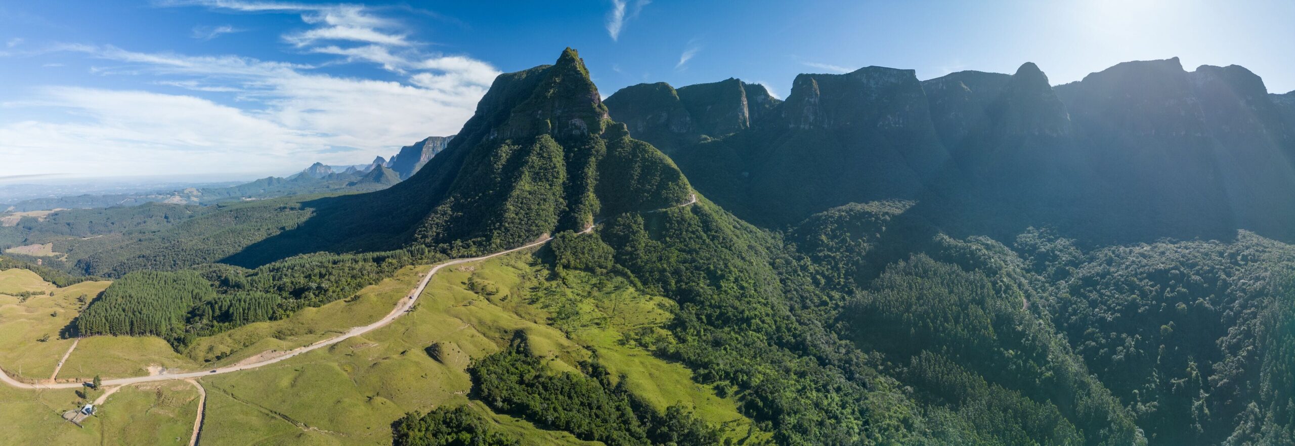 Paisagem serrana do roteiro São Joaquim e Gravatal.